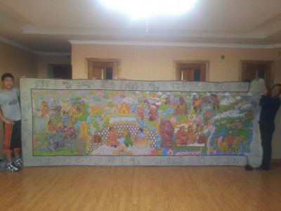 100м урт эсгий ширмэл хийж, Гиннест бүртгүүлнэ
