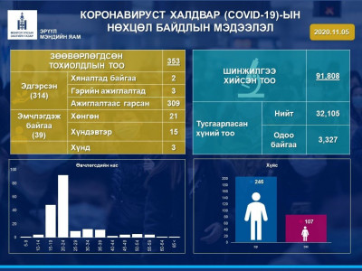 Энэтхэгээс ирсэн дахин нэг хүнээс COVID-19 халдвар илэрч, 353 дахь тохиолдол бүртгэгдлээ
