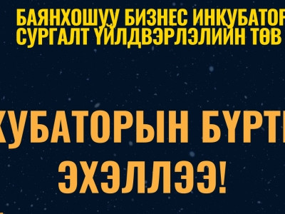 “Баянхошуу бизнес инкубатор, сургалт үйлдвэрлэлийн төв”-ийн Инкубатор хөтөлбөрийн бүртгэл эхэллээ