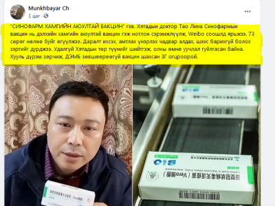 Cинoфapмын вaкцин нь xaмгийн aюyлтaй гэв