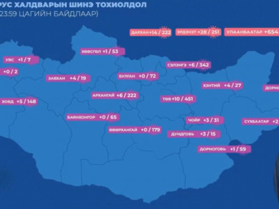 Сүүлийн хоногт Улаанбаатарт 654, орон нутагт 88 тохиолдол бүртгэгдэж, гурван иргэн нас баржээ