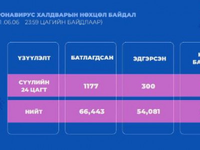 Сүүлийн 24 цагт 1177 халдвар илэрч, 2 хүн нас баржээ
