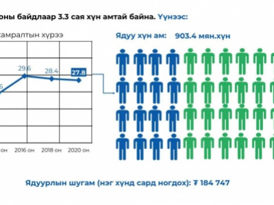 Өрхийн орлогын 398 мянган төгрөгийн 63 хувийг тэтгэмж бүрдүүлдэг
