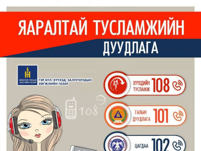 Яаралтай тусламжийн утаснууд хэвийн ажиллаж байна