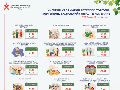 Хүүхдийн мөнгийг арваннэгдүгээр сарын 21-нд олгоно