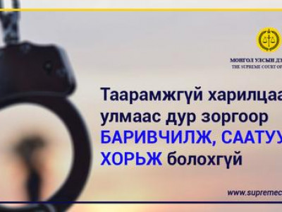 Таарамжгүй харилцааны улмаас дур зоргоор баривчилж, саатуулж, хорьж болохгүй