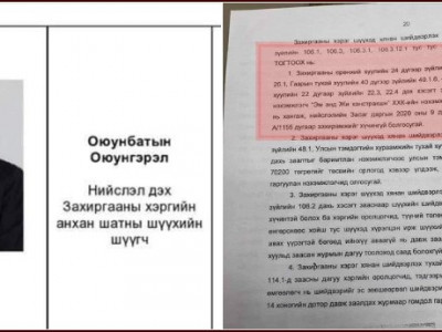 Авлига хороололыг шүүхээс хууль зөрчиж олгосон гэх асуудалд холбогдоод буй шүүгч О.Оюунгэрэл тайлбар хийв