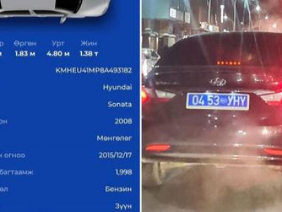 Алдаатай цэнхэр дугаар зүүсэн жолоочийг 50 мянган төгрөгөөр торгож, жолоодох эрхийг гурван сараар хасжээ