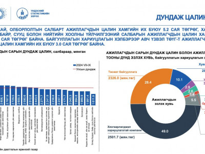 Төрийн өмчит компанийн ажилтнуудын сарын дундаж цалин гурван сая төгрөг байна