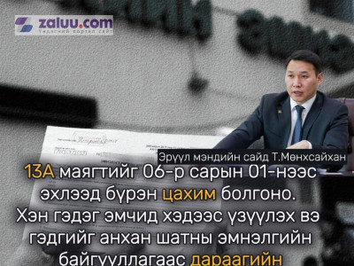 Т.Мөнхсайхан: 13/А маягтыг цахим болгож сэргээнэ