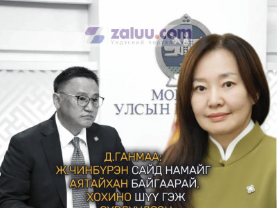 УИХ гишүүн Д.Ганмаа: Чинбүрэн сайд Аятайхан байгаарай, хохино шүү