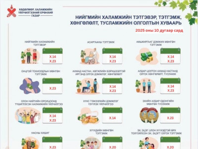 Хүүхдийн мөнгөн тэтгэмж 100,000 төгрөгийг аравдугаар сарын 20-нд олгоно